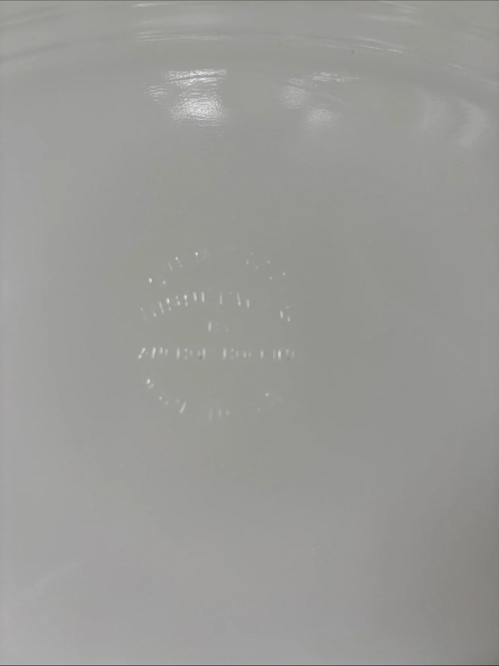 Vintage Anchor Hocking Milk Glass Serving Platter with Gold Rim
